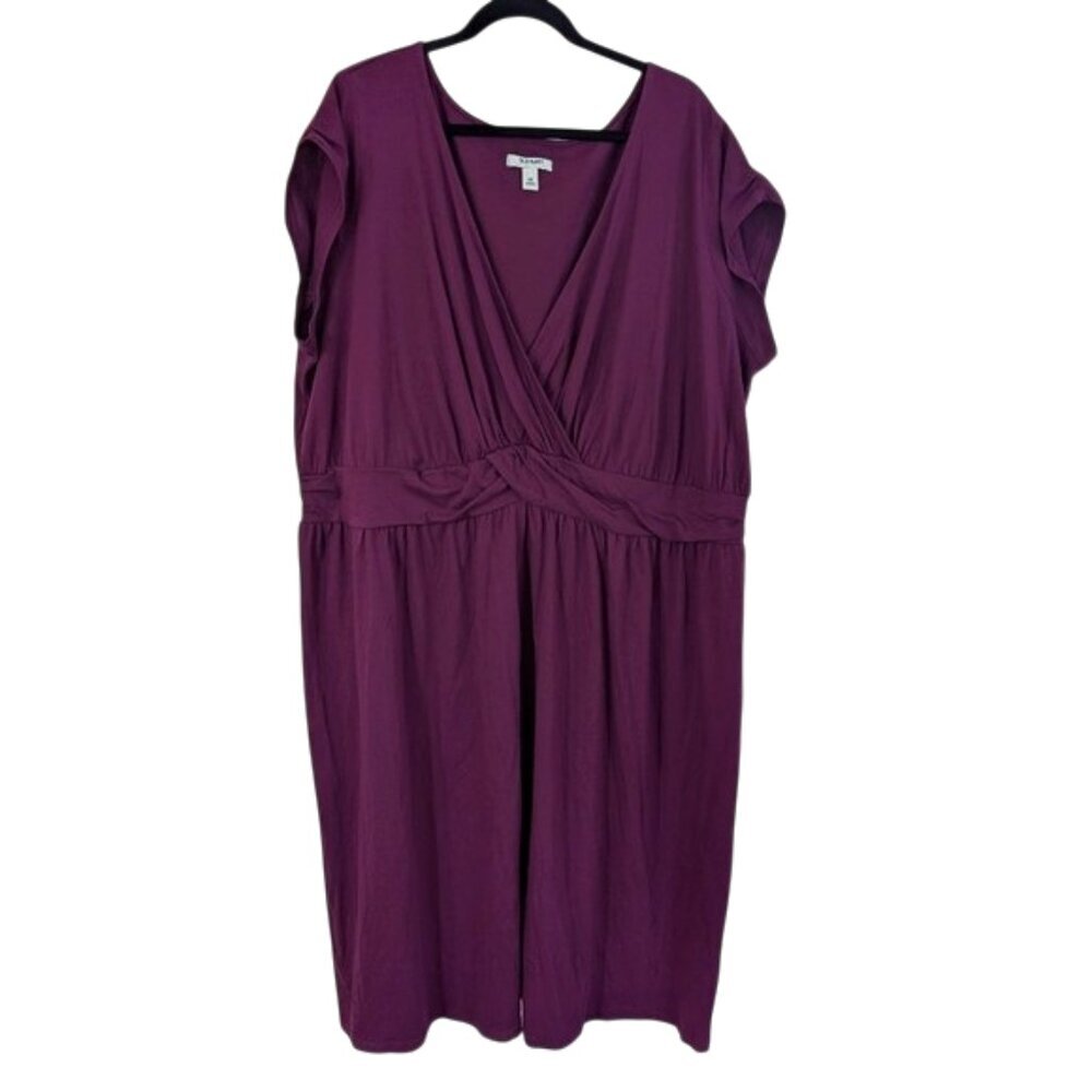 NWOT Old Navy Women's Cotton Blend Surplice Faux Wrap Midi Dress 4X